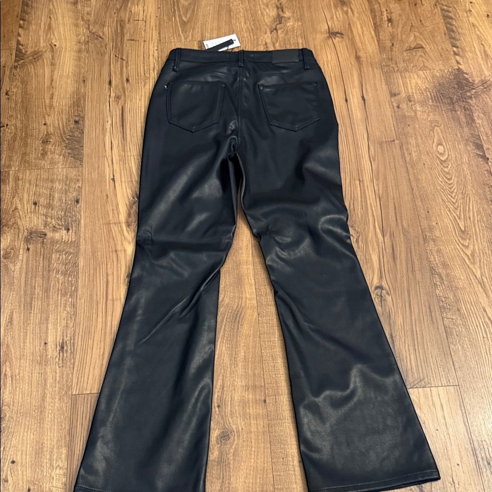 New Judy Blue Faux Black Leather Women's Bootcut Jeans - Picture 3 of 5